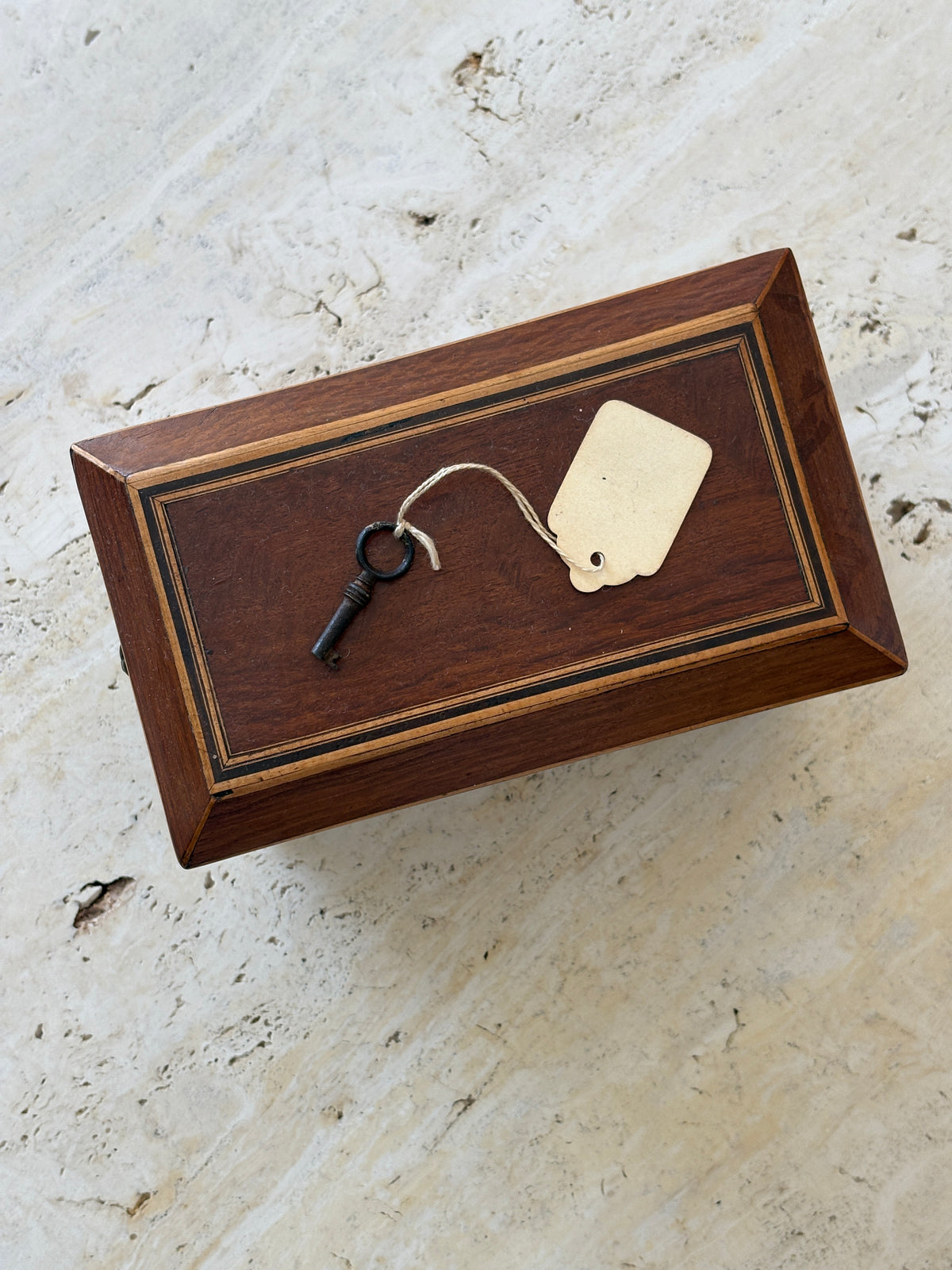 1820 English Regency Mahogany Tea Caddy | Collectors Gene Vintage Store