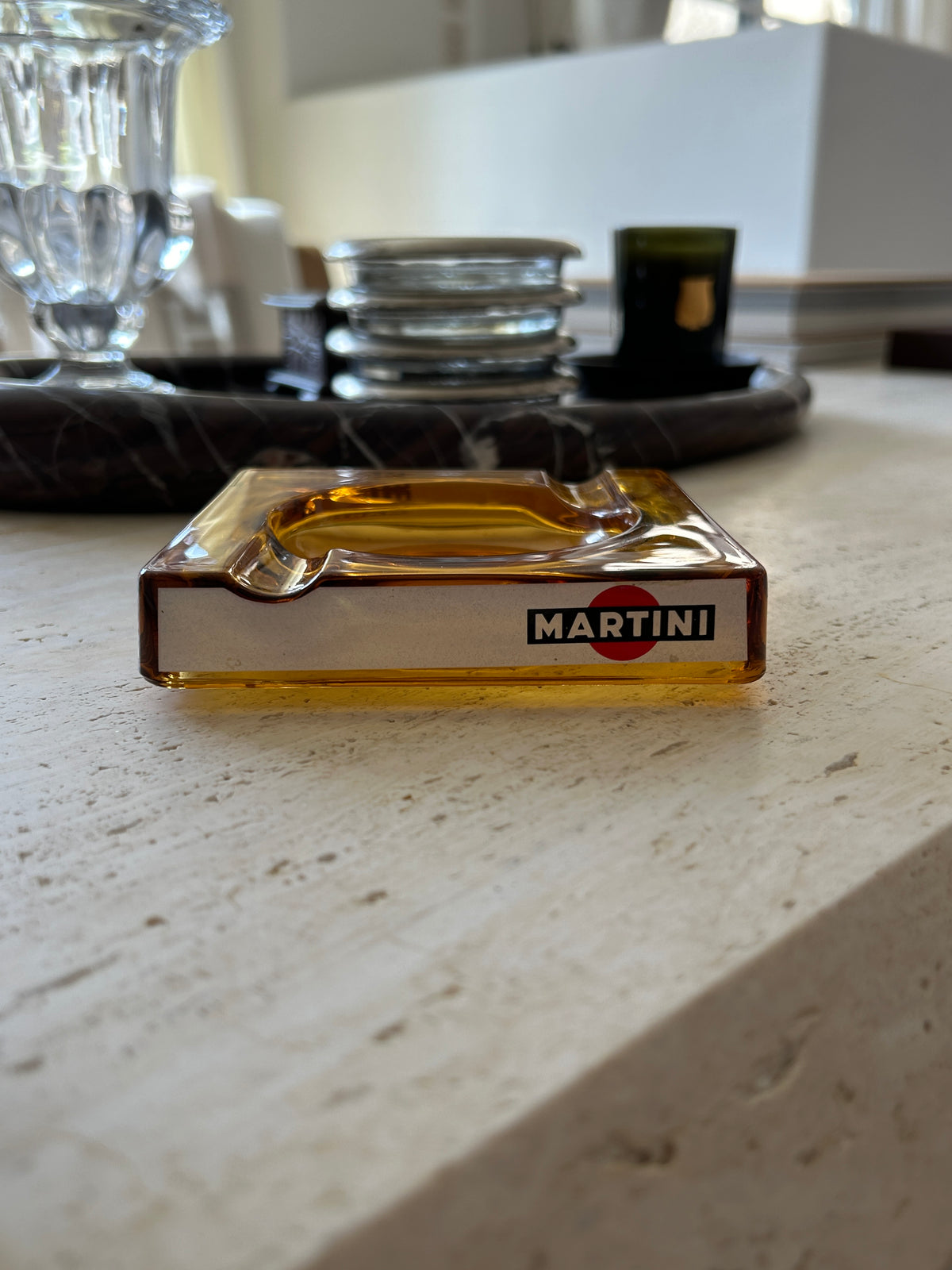 Amber Martini Ashtray | Collectors Gene Vintage Finds