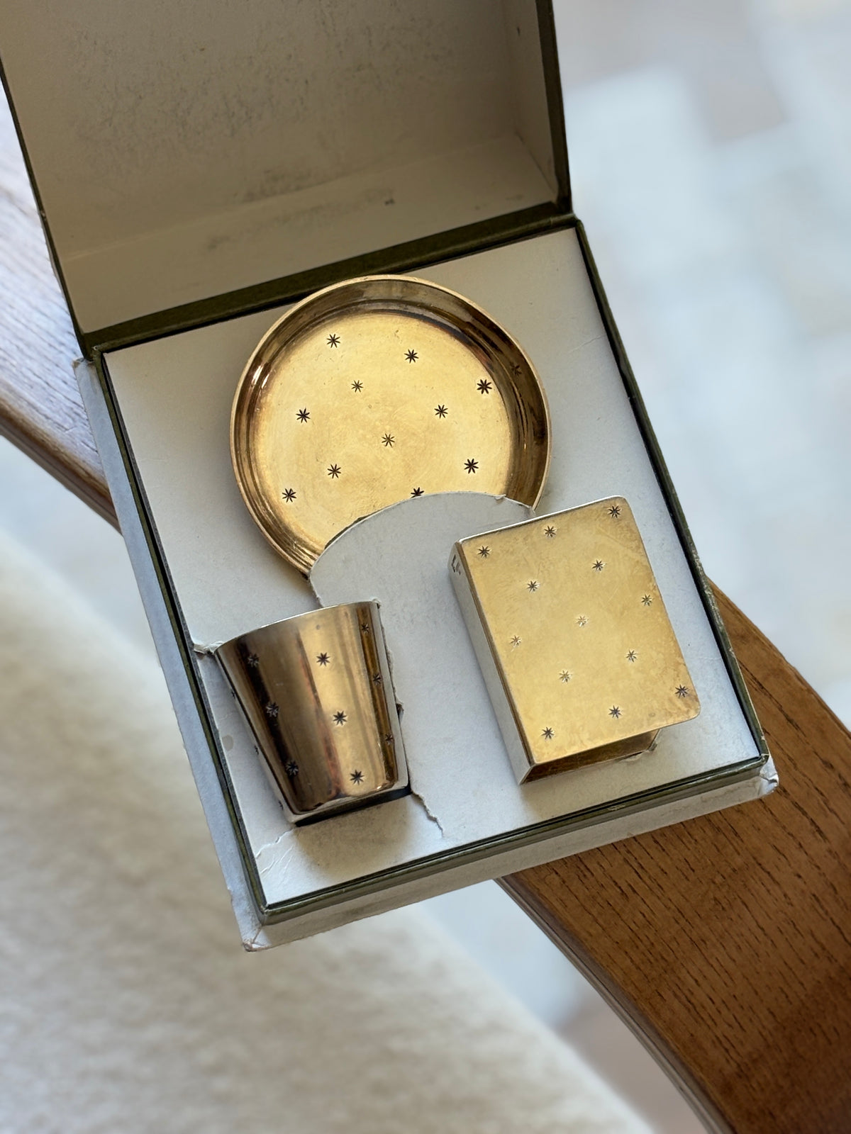 Christofle “Étoiles” Smoking Set with Original Box (1950s–1970s) | Collectors Gene