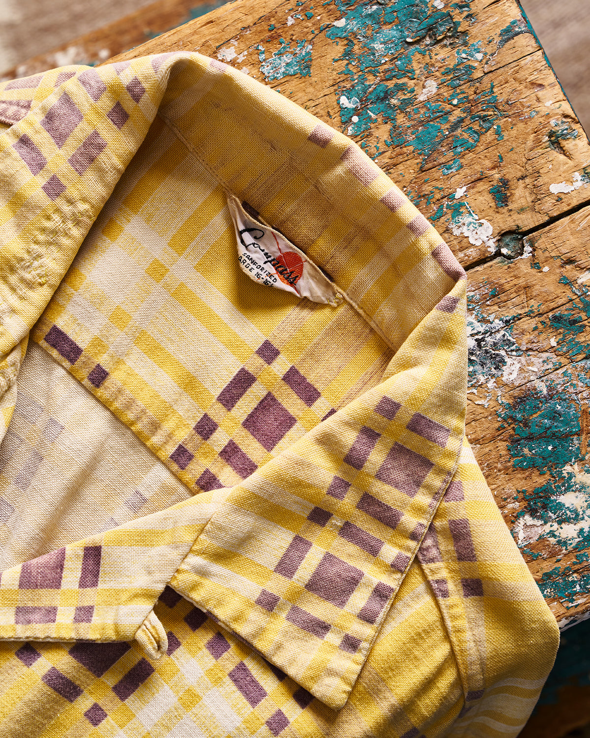 Compass Sanforized Yellow Short Sleeve Shirt | Doug Bihlmaier