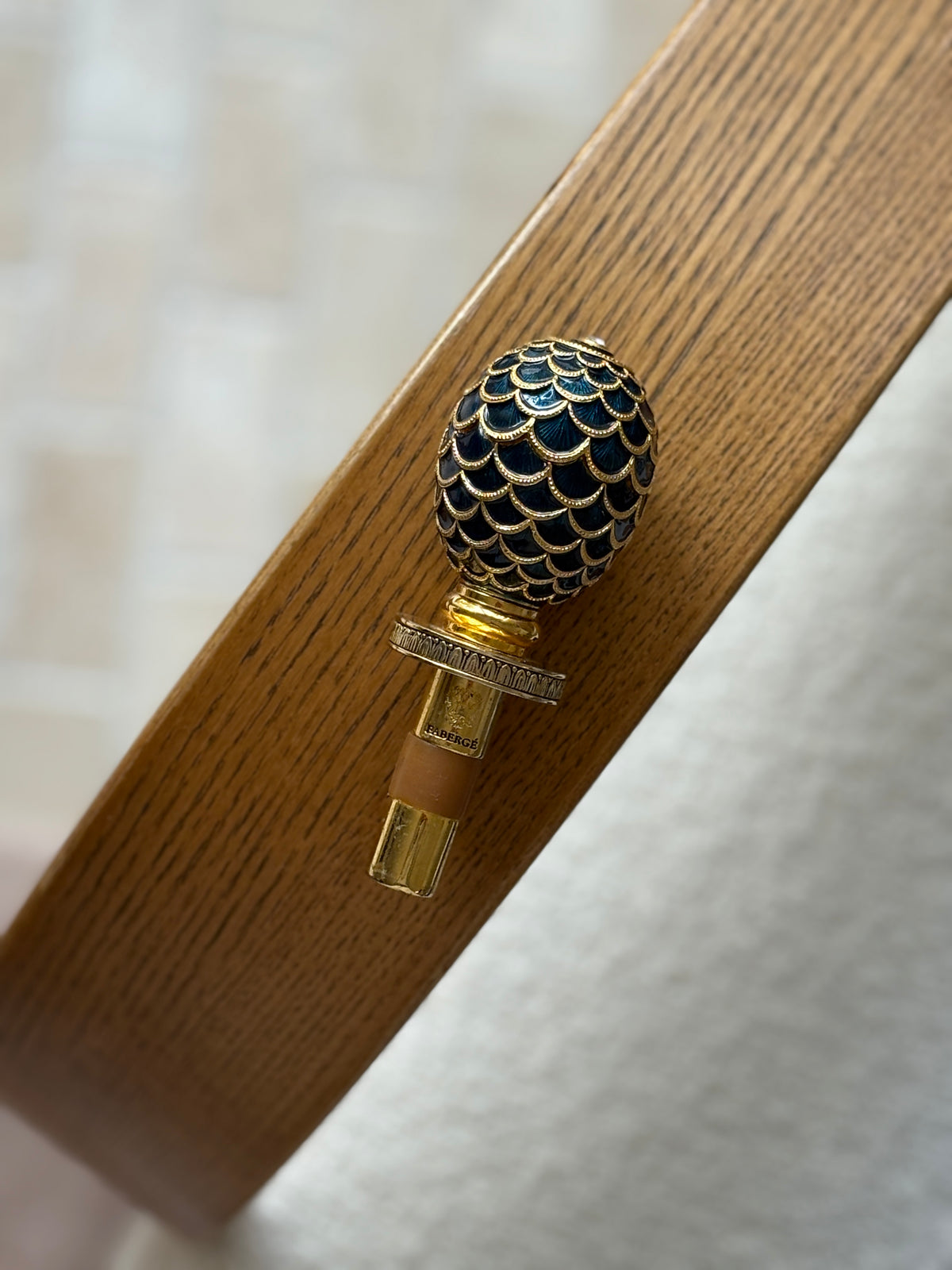 Fabergé Blue Enamel Egg Bottle Stopper | Collectors Gene