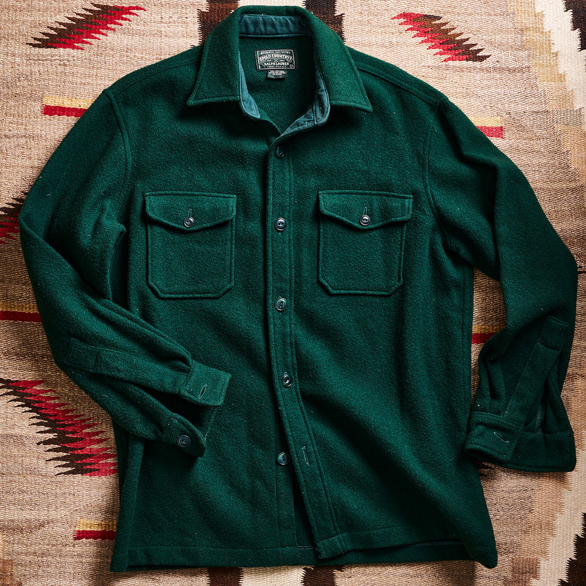 Green Ralph Lauren Polo Country Wool Shirt | Doug Bihlmaier
