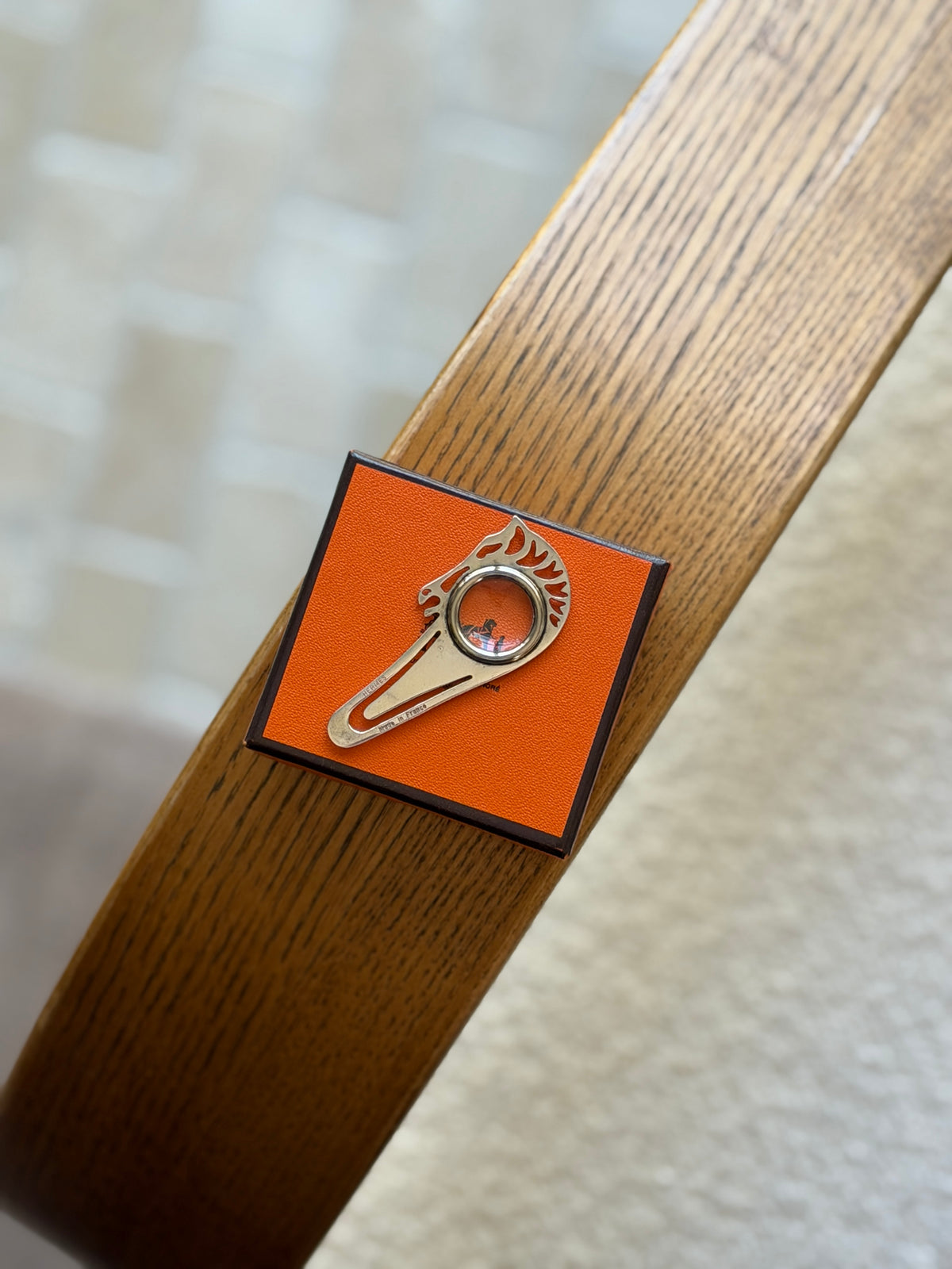 Hermes Cheval Horse Head Magnifying Glass Bookmark with Box | Collectors Gene