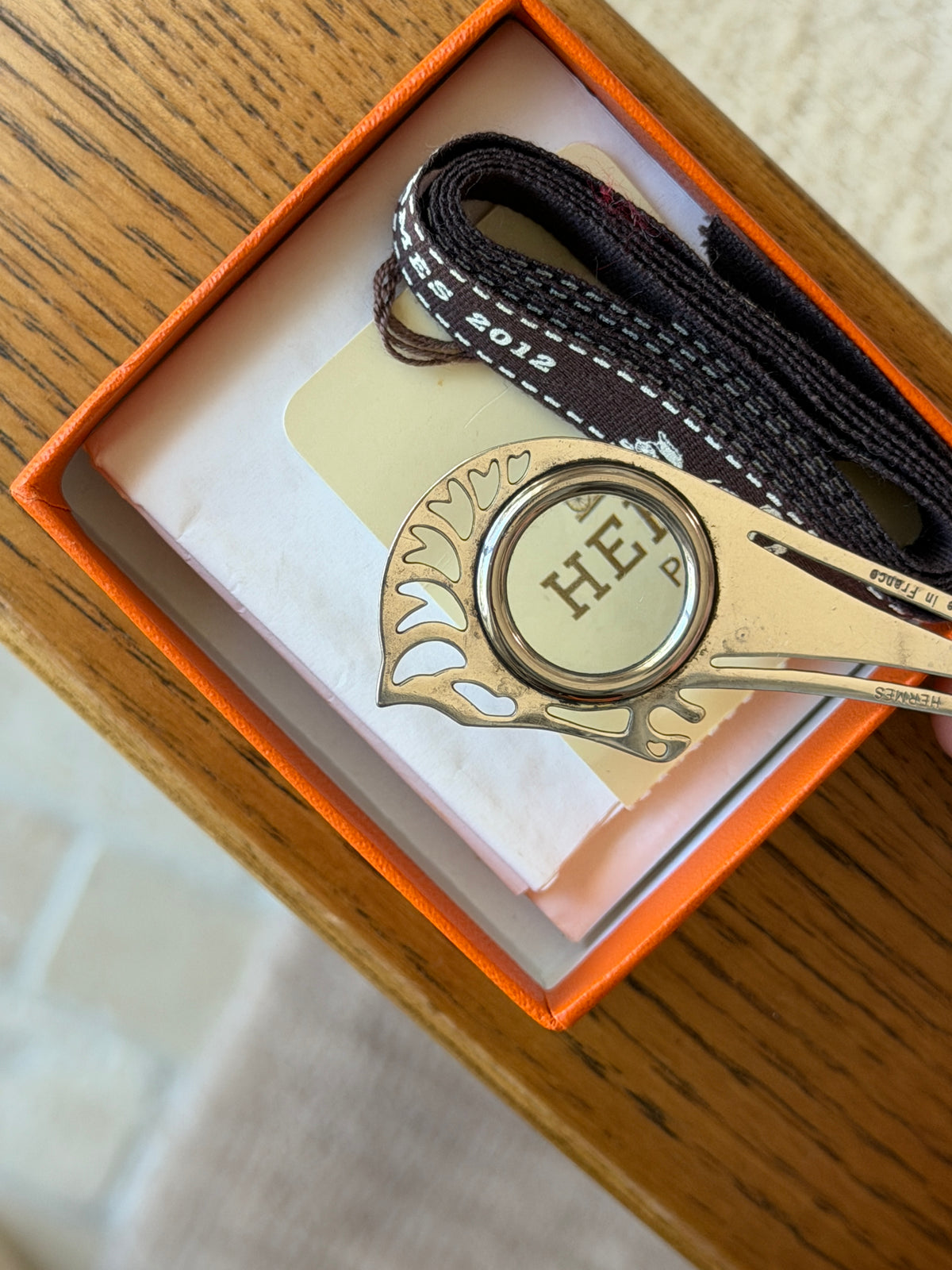 Hermes Cheval Horse Head Magnifying Glass Bookmark with Box | Collectors Gene
