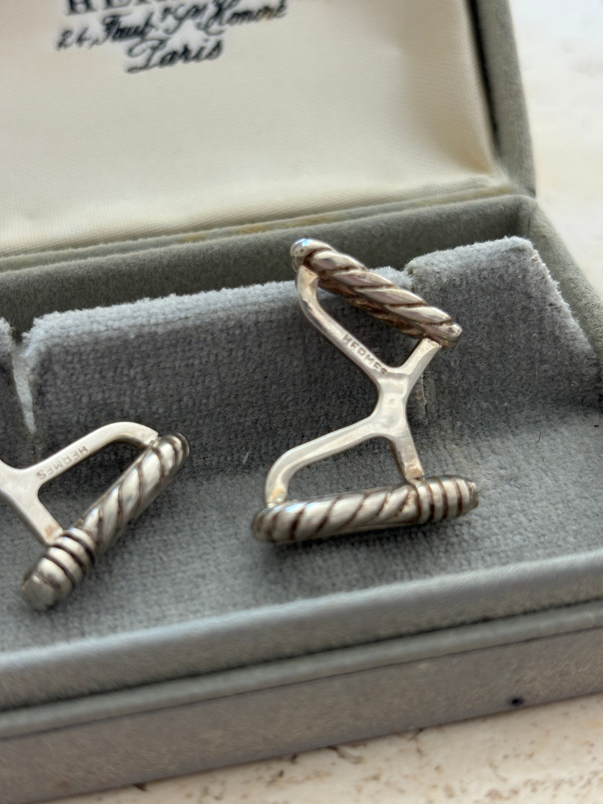 Hermès Cufflinks with Original Box | Collectors Gene Vintage Finds
