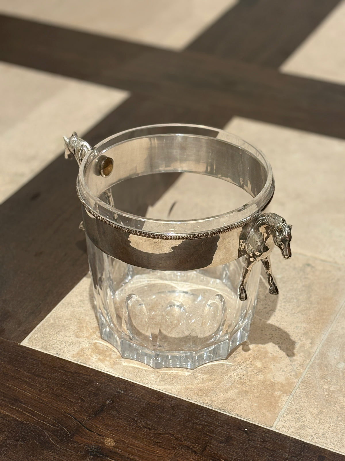 Horse Handle Equestrian Crystal Champagne Bucket | Collectors Gene