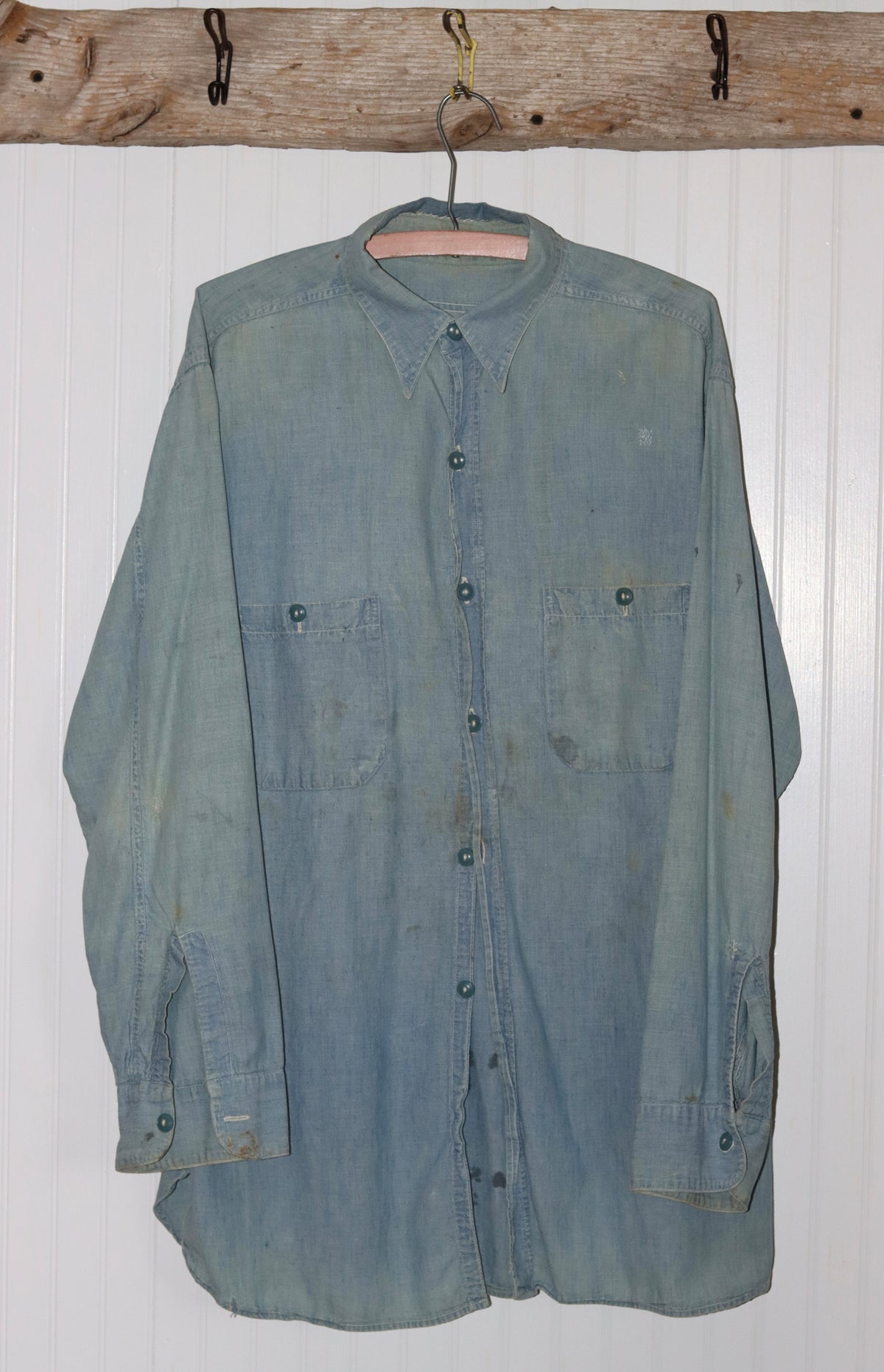 Naval Stenciled Chambray Shirt | Doug Bihlmaier