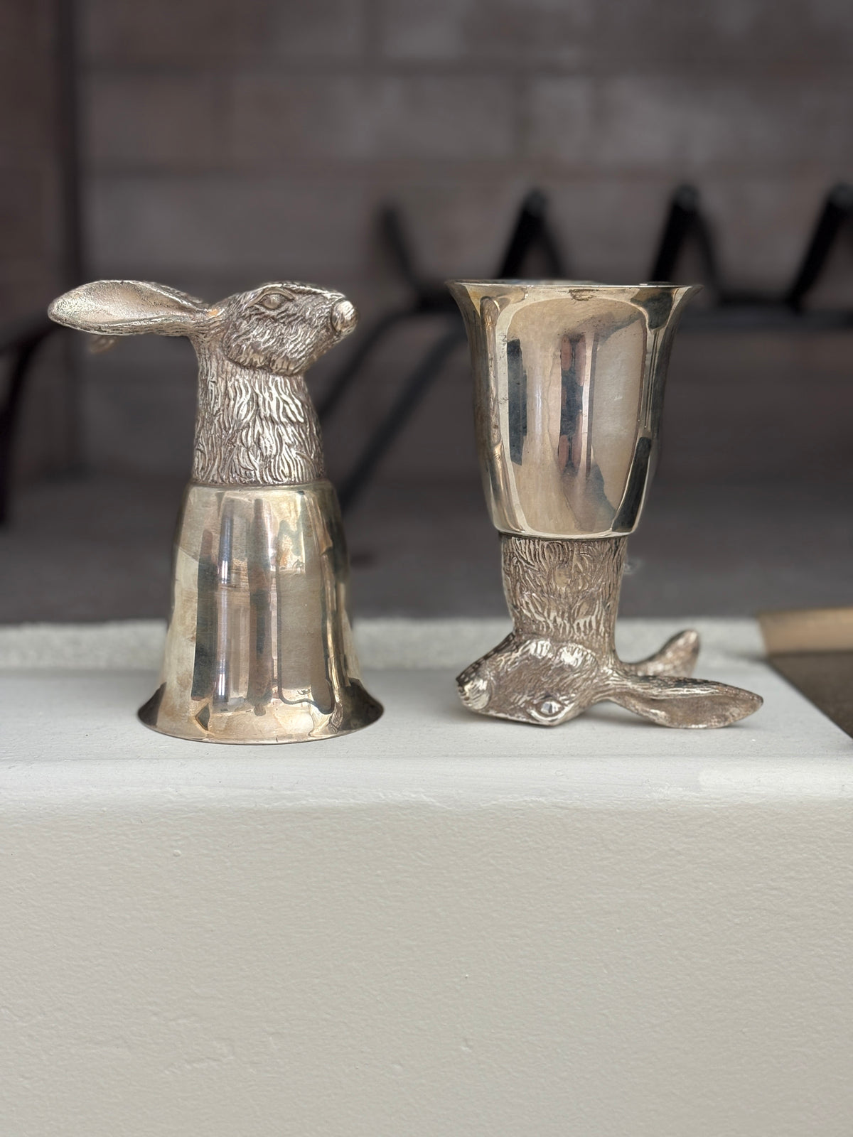 Silver-Plated Hare Stirrup Cup | Collectors Gene Collectibles