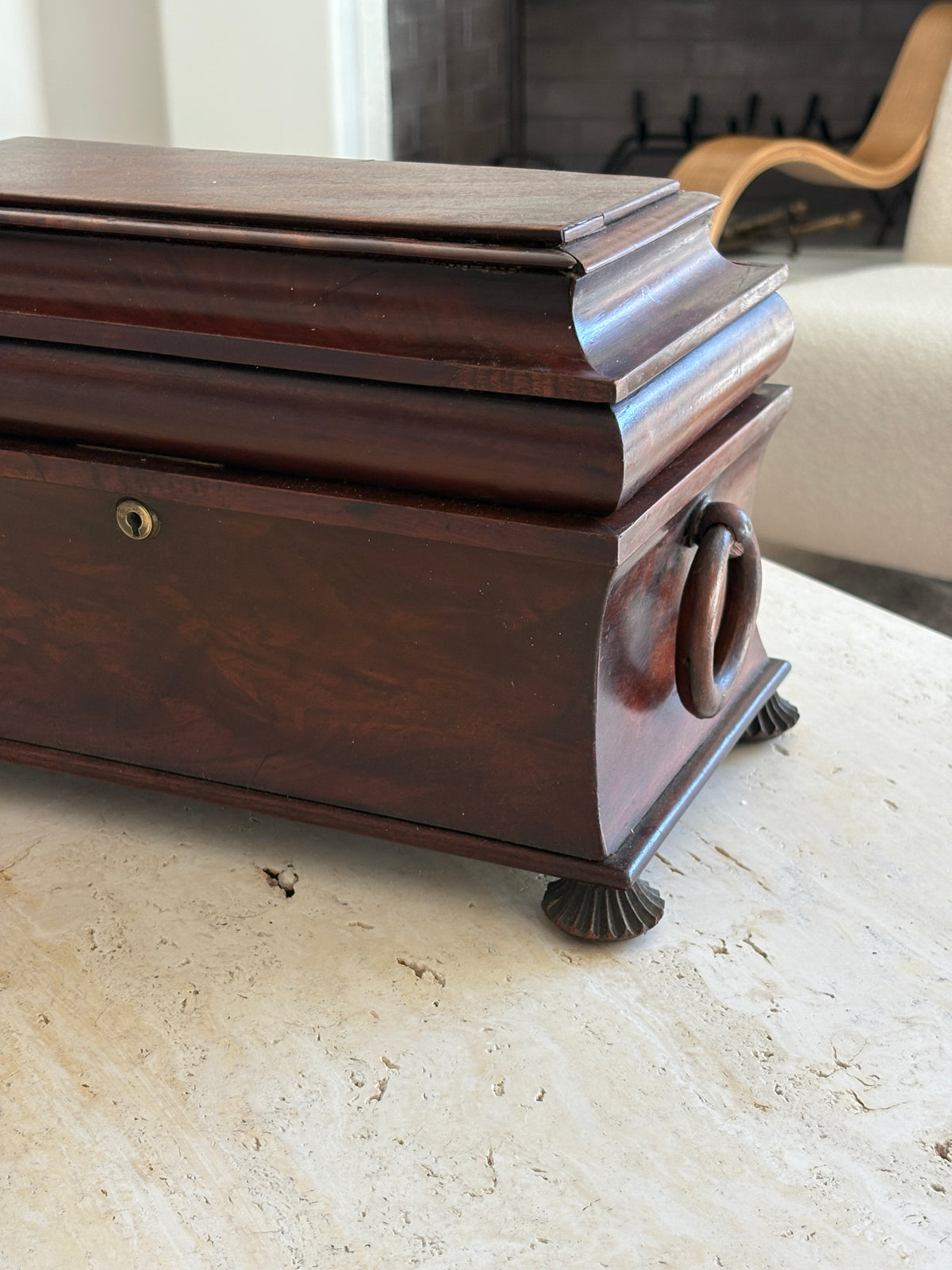 1815 English Regency Mahogany Antique Tea Caddy | Collectors Gene Collectibles
