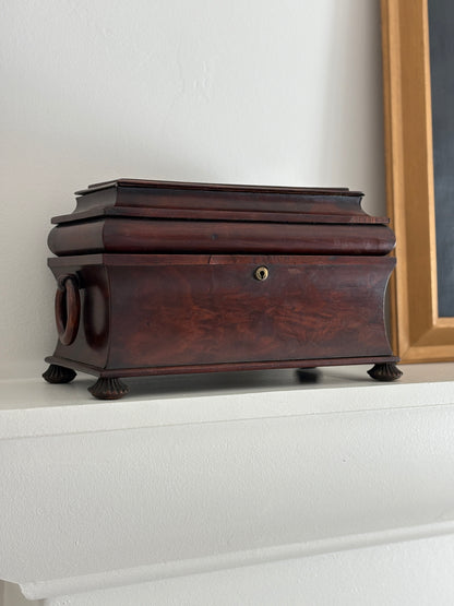 1815 English Regency Mahogany Antique Tea Caddy | Collectors Gene Collectibles
