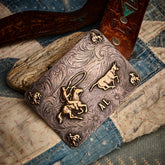 AL Belt Buckle & Tooled Leather Belt 1 | Doug Bihlmaier