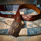 AL Belt Buckle & Tooled Leather Belt 1 | Doug Bihlmaier