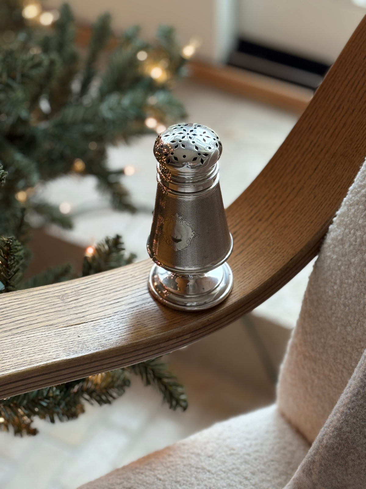 Austrian Engine Turned Pedestal Sugar Shaker | Collectors Gene