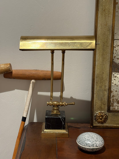 Brass and Marble Vintage Banker&