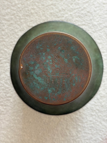 Bronze Verdigris and Brass Art Deco Vase by Carl Sorensen | Collectors Gene
