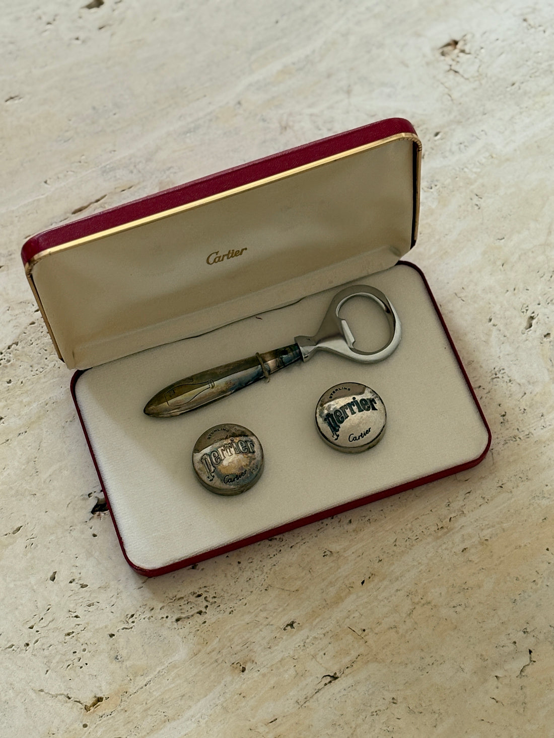 Cartier Perrier Sterling Silver Box ed Set | Collectors Gene