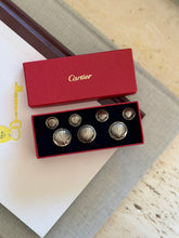 Cartier Sterling Silver Shell Button Set in Original Cartier Box | Collectors Gene