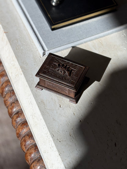 Carved Wood Box from Montreux, Switzerland | Collectors Gene