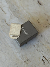 Christofle Paris silver-plated Jardin money clip displayed alongside original box from Collectors Gene