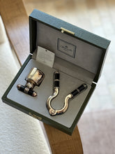 Christofle Paris Silver and Black Lacquer Champagne Saber & Stopper Set in Original Box | Collectors Gene