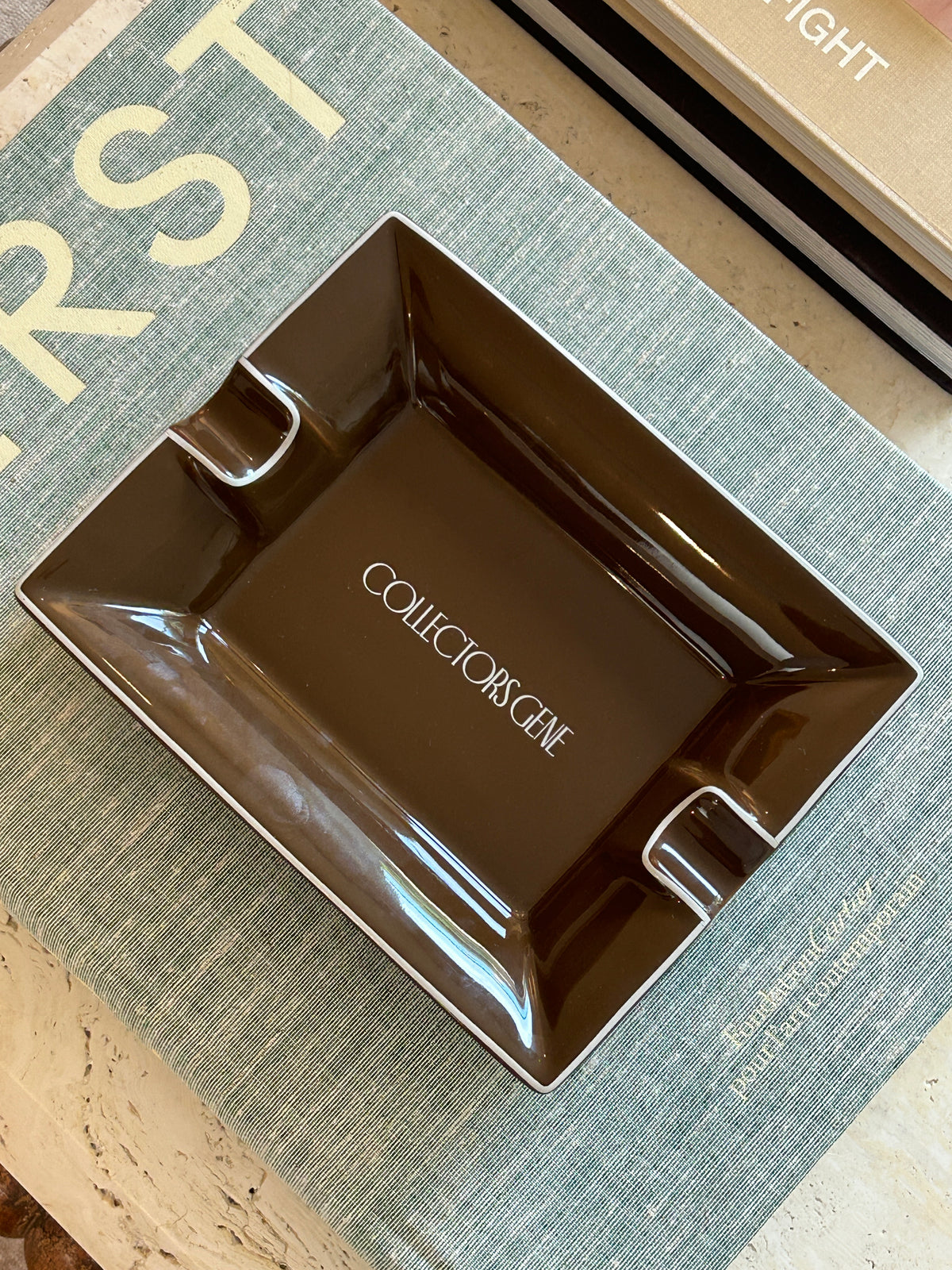 Collectors Gene Chocolate Brown Ceramic Ashtray | Rare &amp; Collectible Pieces