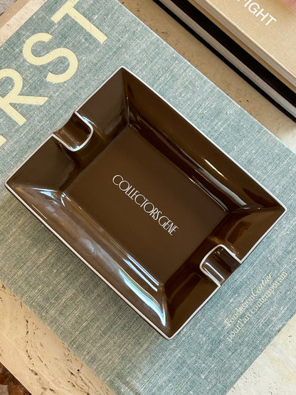 Collectors Gene Chocolate Brown Ceramic Ashtray | Rare &amp; Collectible Pieces