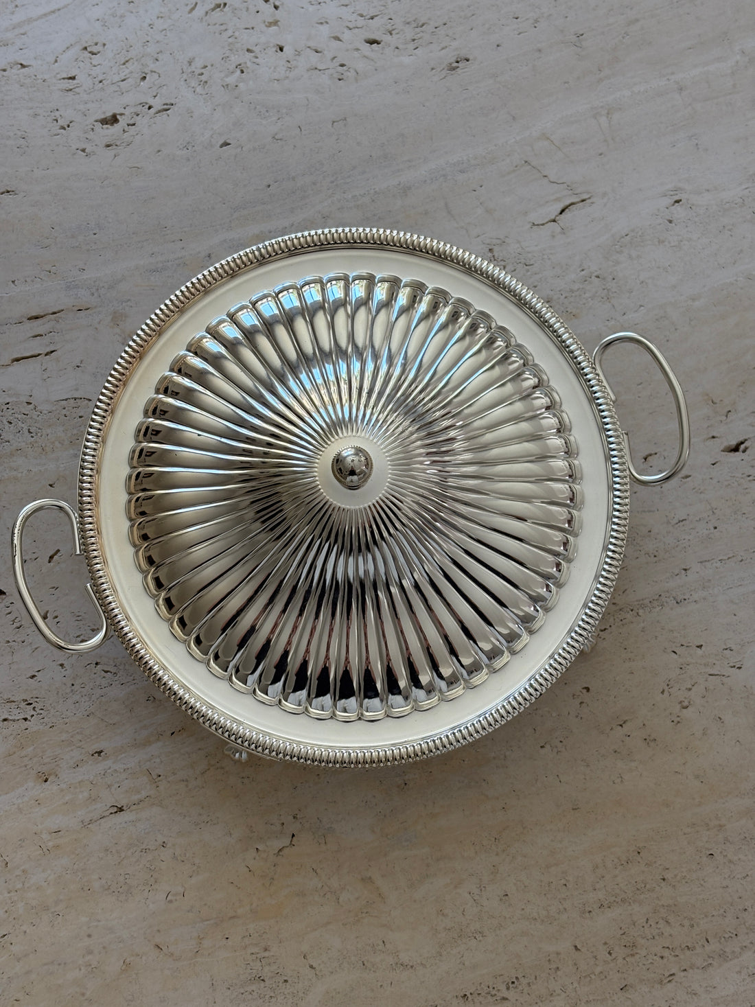 English Silver-Plated Pyrex Serving Dish | Rare &amp; Collectible at Collectors Gene