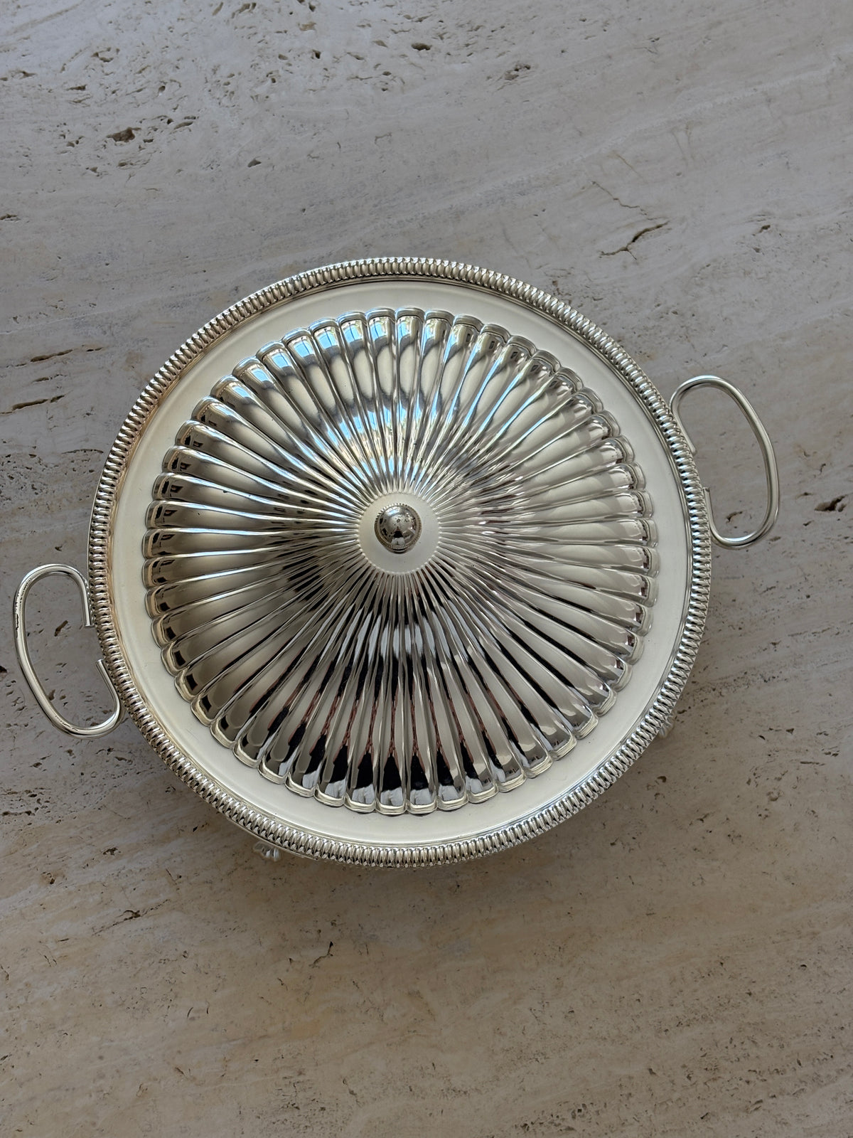 English Silver-Plated Pyrex Serving Dish | Rare &amp; Collectible at Collectors Gene