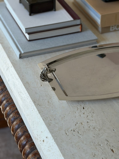 French Silver-Plated Horse Head Serving Tray | Collectors Gene