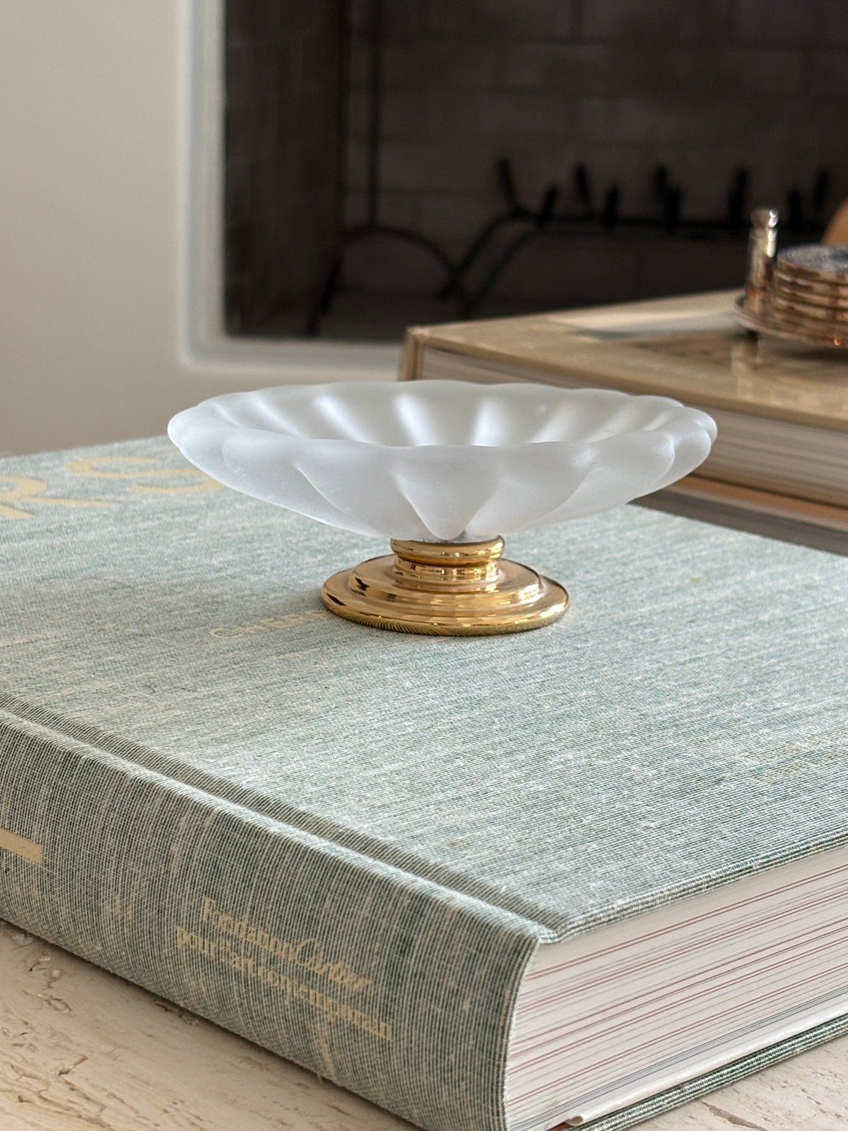 Frosted Glass Fluted Pedestal Dish | Collectors Gene
