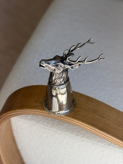 Gucci Stag Stirrup Cup in Silver Plated Brass - Italy c.1970 | Collectors Gene