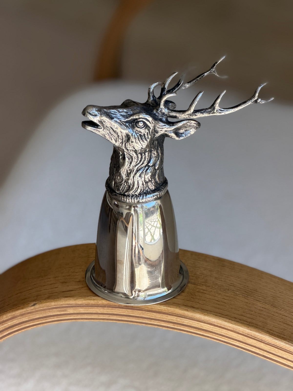 Gucci Stag Stirrup Cup in Silver Plated Brass - Italy c.1970 | Collectors Gene