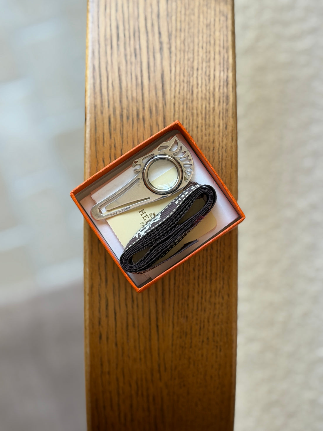 Hermes Cheval Horse Head Magnifying Glass Bookmark with Box | Collectors Gene