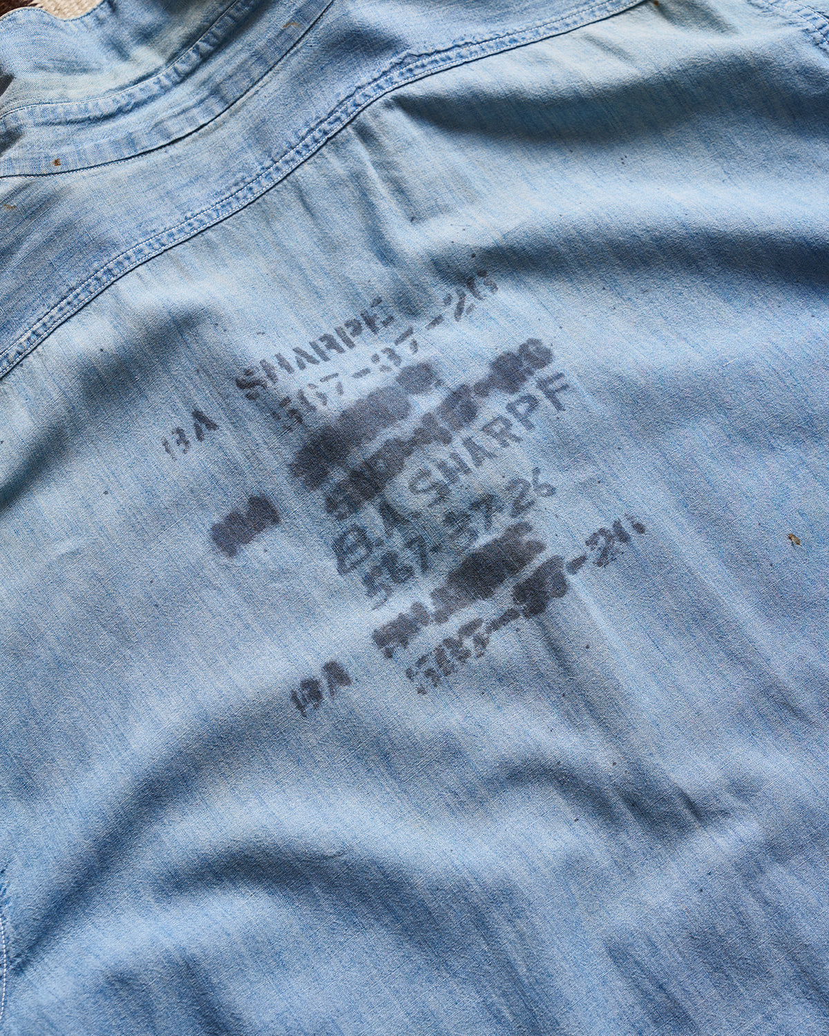 Naval Stenciled Chambray Shirt | Doug Bihlmaier