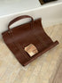 Orville Vinyl Leather Log Carrier in Chestnut - New Old Stock | Collectors Gene