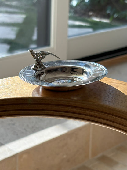 Pheasant-Topped Dish in Sterling Silver | Collectors Gene