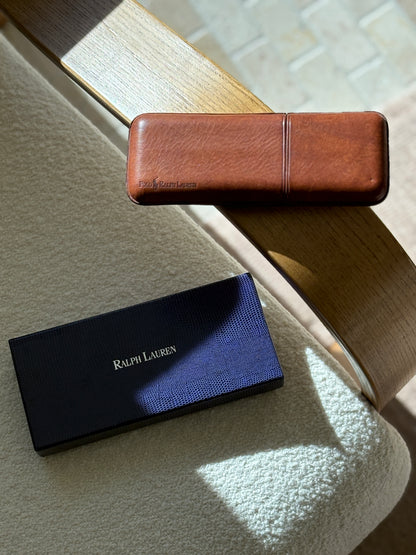 Polo Ralph Lauren Brown Leather Cigar Travel Case – New Old Stock | Collectors Gene
