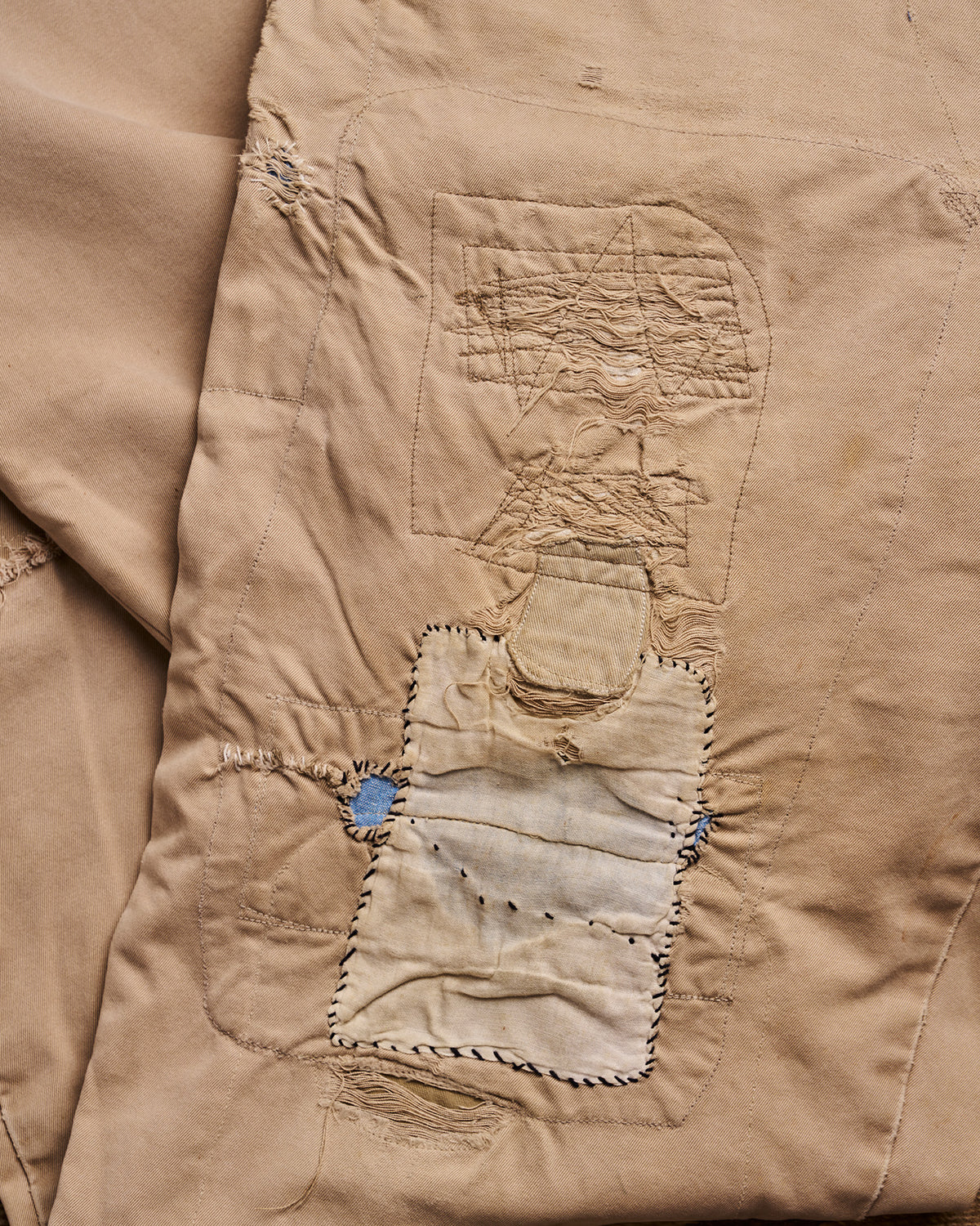 RRL Ralph Lauren Cream Patch Khakis | Doug Bihlmaier