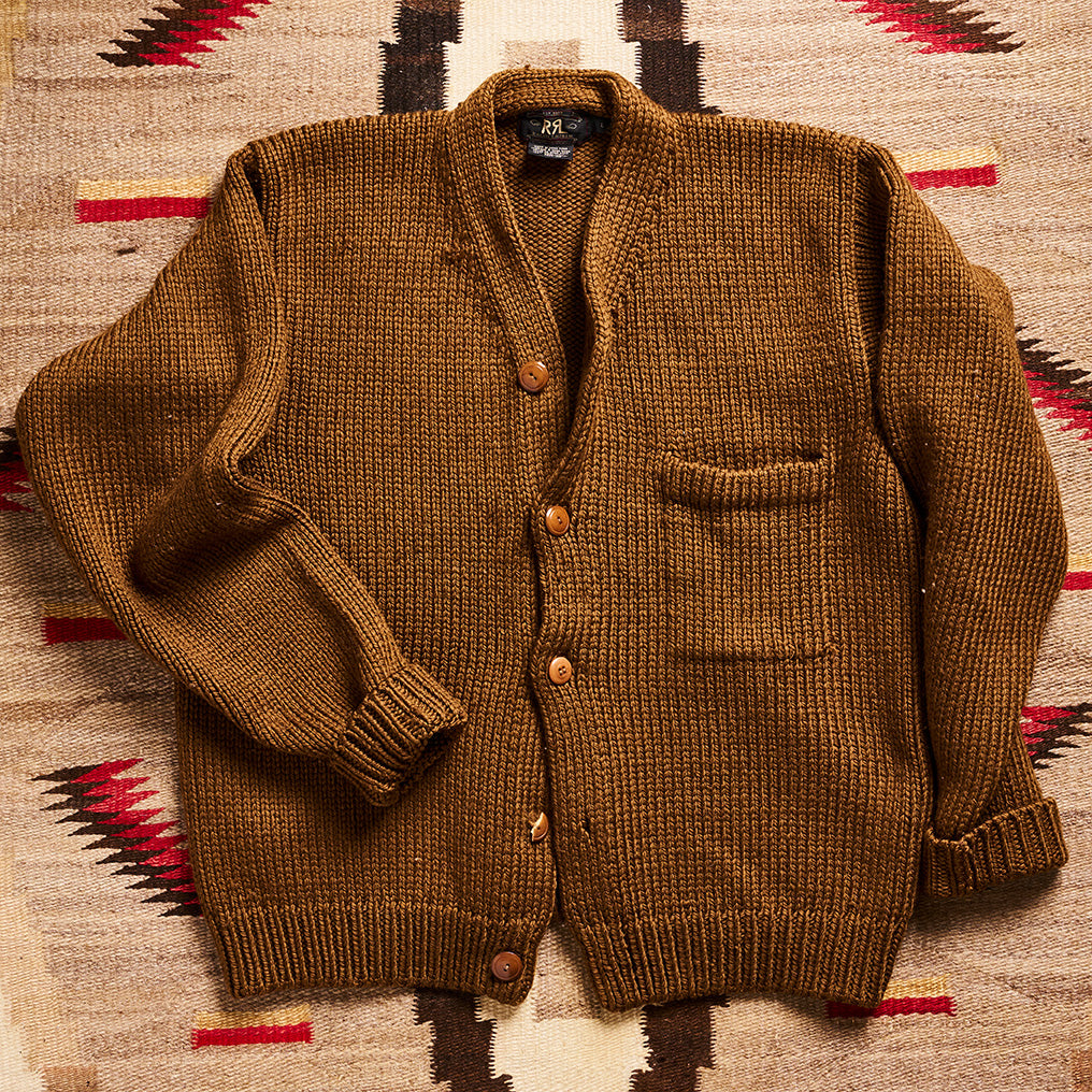 RRL Ralph Lauren Brown Cardigan | Doug Bihlmaier