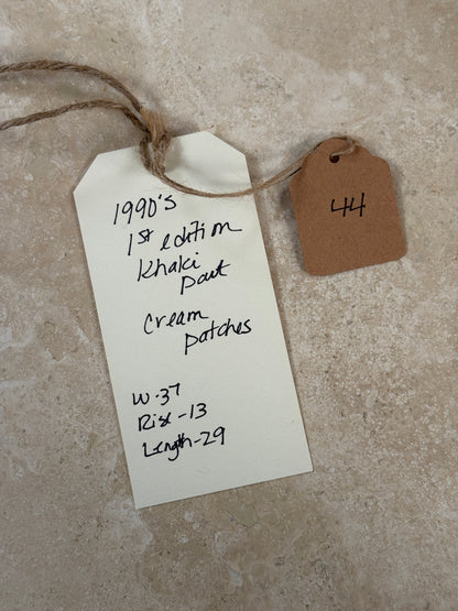 RRL Ralph Lauren Cream Patch Khakis | Doug Bihlmaier