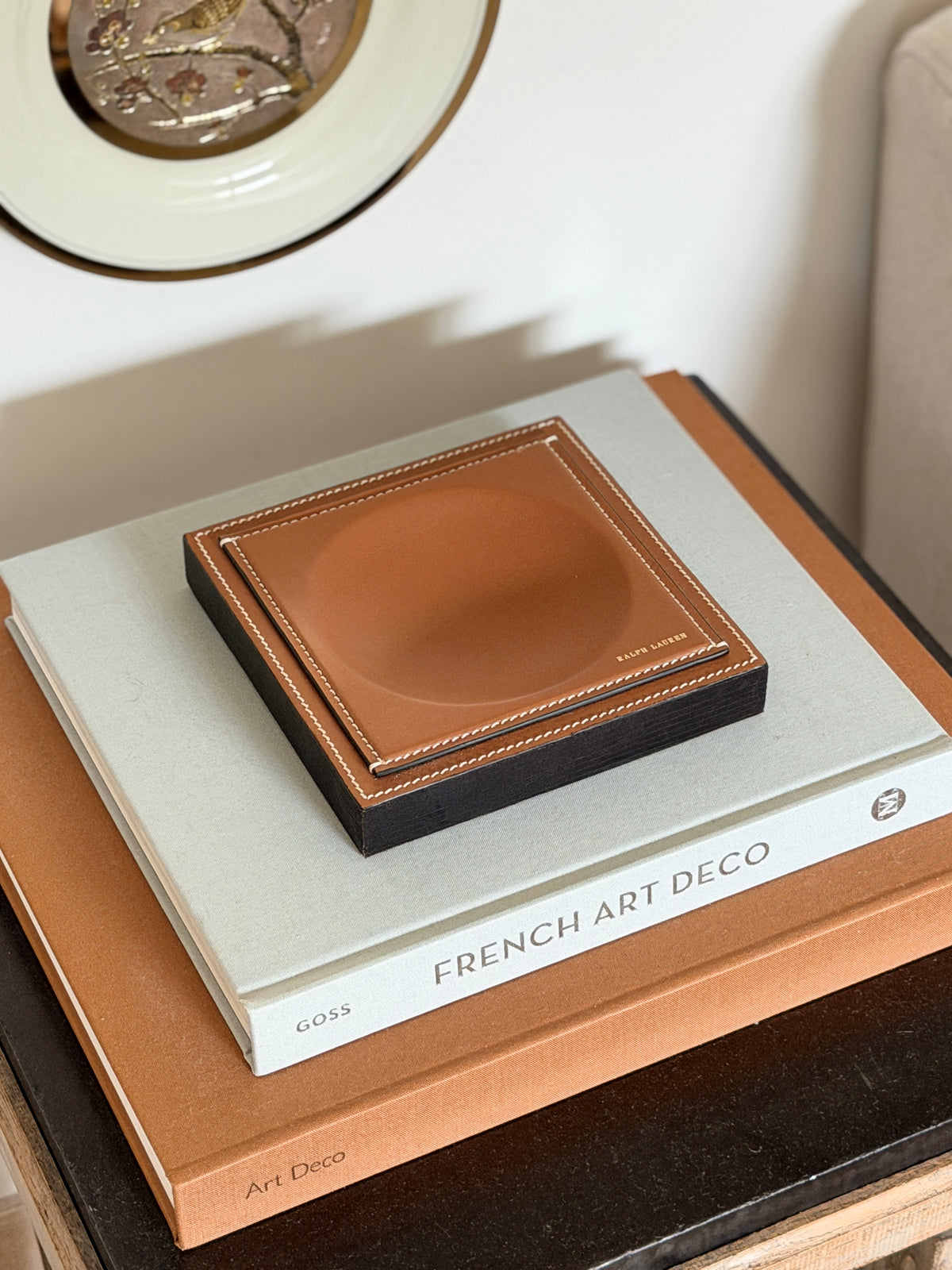 Ralph Lauren Leather Teak Catchall | Collectors Gene