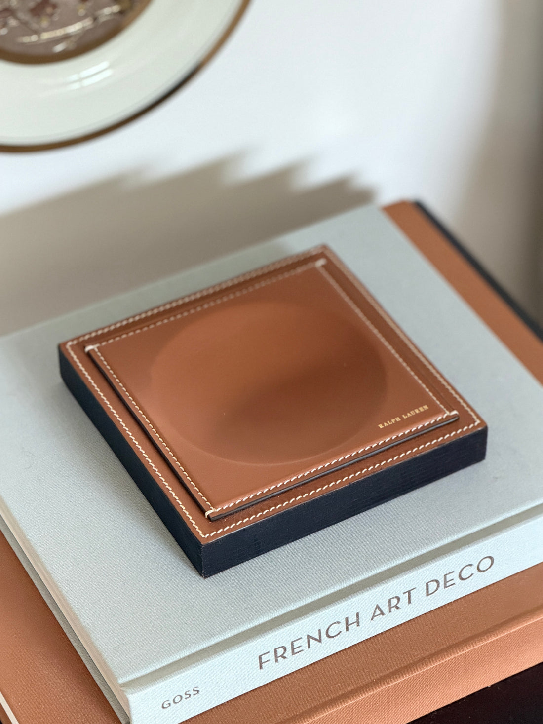 Ralph Lauren Leather Teak Catchall | Collectors Gene