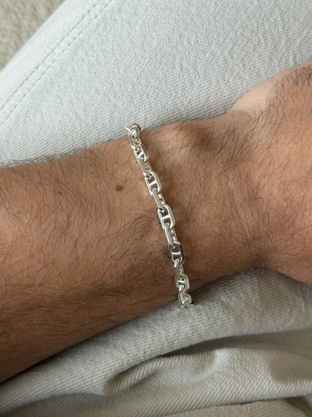 Sterling Silver Mariner Cable Link Bracelet | Collectors Gene