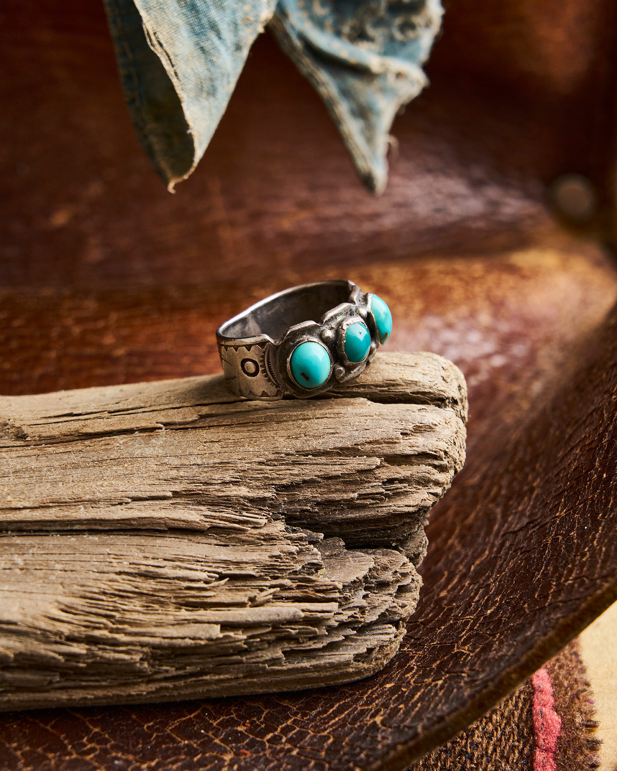 Three Stone Turquoise Ring | Doug Bihlmaier