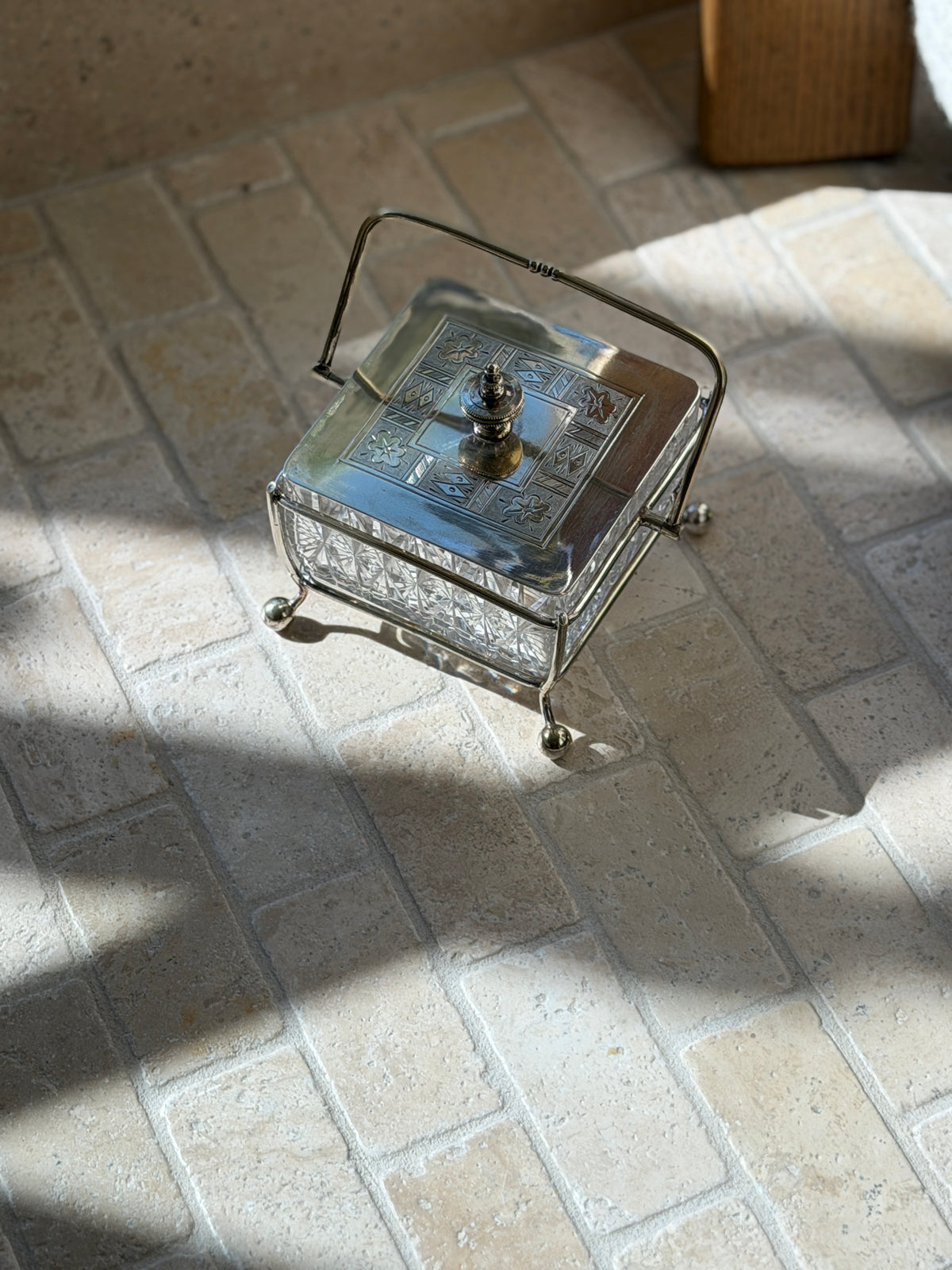 Victorian Biscuit Box in Silver Plate by Thomas White Birmingham c.1890 | Collectors Gene